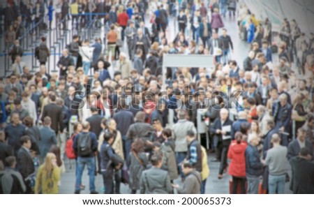 People crowd background, intentionally blurred post production