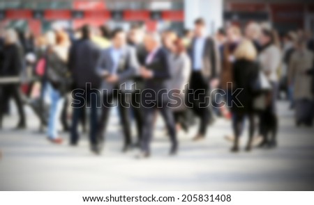 People crowd background, intentionally blurred post production