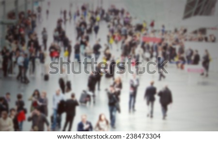 People  crowd, intentionally blurred post production.