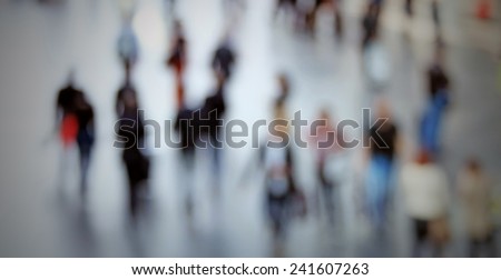 People abstract background. Intentionally blurred post production.