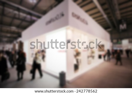 Trade show background. Intentionally blurred post production.
