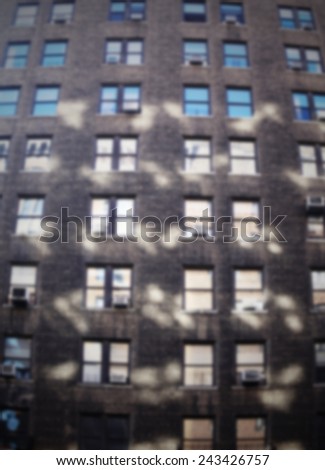 Windows. Intentionally blurred post production.