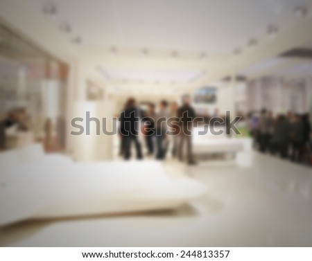 Trade show background. Intentionally blurred post production.