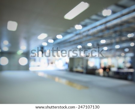 Trade show. Intentionally blurred post production background.
