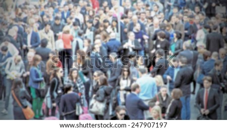 People crowd background. Intentionally blurred background.