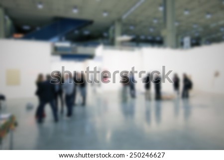 Art gallery background. Intentionally blurred editing post production background.
