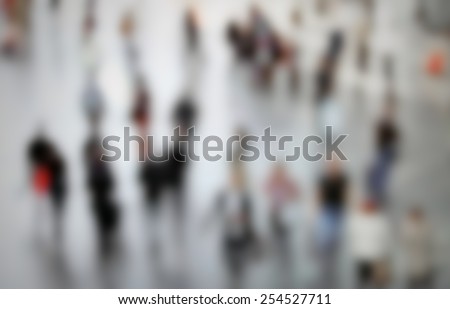 People crowd generic background. Intentionally blurred editing post production.