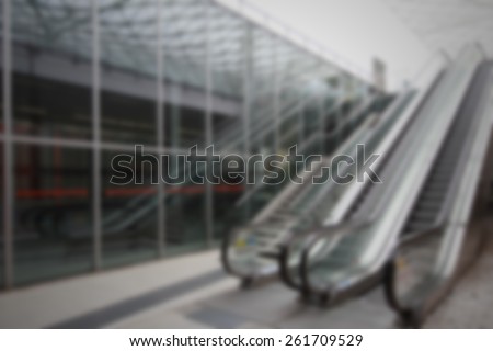 Trade show escalator background. Intentionally blurred editing post production.