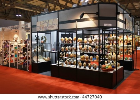MILAN, ITALY - JANUARY 15: One of the stands dedicated to interiors objects at Macef, International Home Show Exhibition January 15, 2010 in Milan, Italy.
