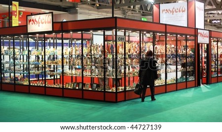 MILAN, ITALY - JANUARY 15: People look for products at Macef, International Home Show Exhibition January 15, 2010 in Milan, Italy.