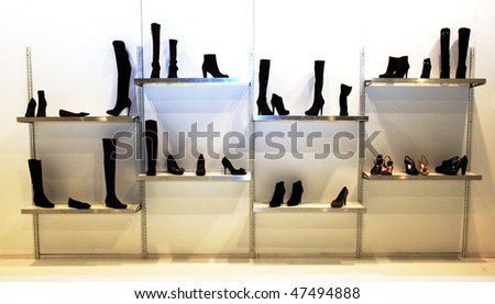 MILAN, ITALY - FEBRUARY 26: Shoes exhibition background at Milano women\'s prêt-à-porter, autumn and winter collections February 26, 2010 in Milan, Italy.