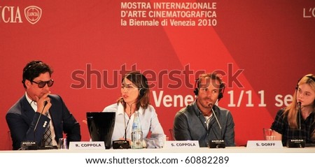 VENICE, ITALY - SEPTEMBER 03: Golden Lion Sofia Coppola talks during the press conference at 67th Venice Film Festival September 03, 2010 in Venice, Italy.
