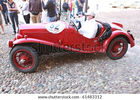 stock photo MANTUA ITALY SEPTEMBER 19 A 1934 Fiat Balilla parades at