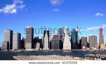 Manhattan sky line from Brooklyn
