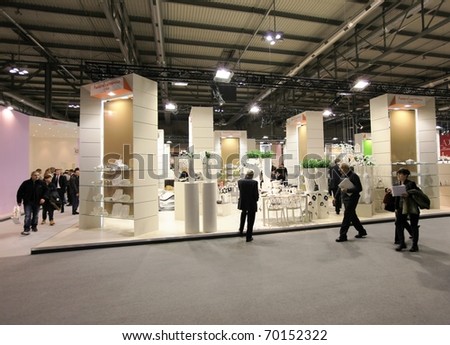 MILAN, ITALY - JANUARY 28: Looking for design solutions and interior decoration products at Macef, International Home Show Exhibition January 28, 2011 in Milan, Italy.
