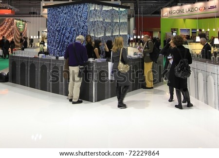 MILAN, ITALY - FEBRUARY 17: People visit Italy and World tourism stands at BIT, International Tourism Exchange Exhibition on February 17, 2011 in Milan, Italy.