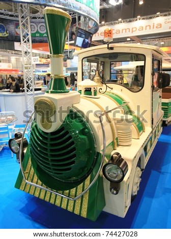 MILAN, ITALY - FEBRUARY 17: Urban train at BIT, International Tourism Exchange Exhibition on February 17, 2011 in Milan, Italy.