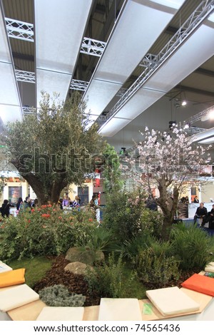 MILAN, ITALY - FEBRUARY 20: Garden in exhibition at BIT, International Tourism Exchange Exhibition on February 20, 2011 in Milan, Italy.