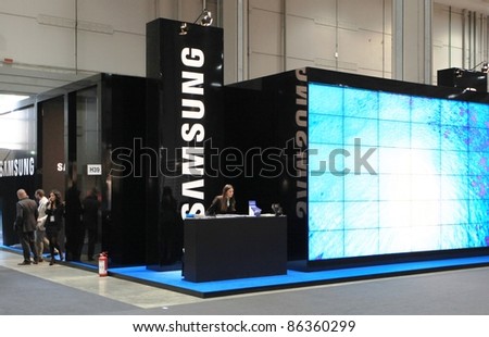 MILAN, ITALY - OCT. 20: Samsung technologies stand during SMAU, international fair of business intelligence and information technology October 20, 2010 in Milan, Italy.