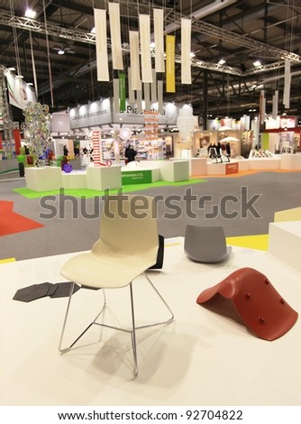 MILAN, ITALY - JANUARY 28: Details of design and interior decoration products stands at Macef, International Home Show Exhibition on January 28, 2011 in Milan, Italy.