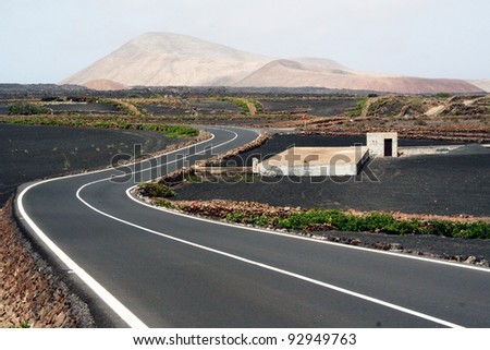 On the road, Lanzarote islands. Follow your direction.