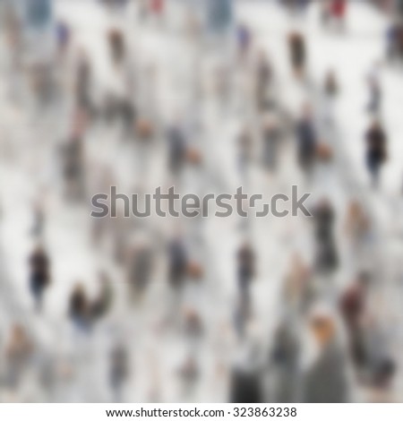 People crowd generic background. Intentionally blurred post production.