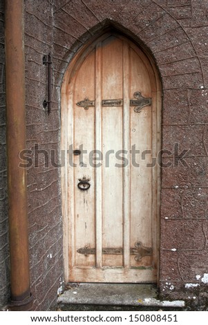 wooden oak door with locks