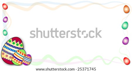 colorful easter card in landscape format. Designed for content to be added