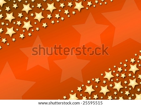 colorful red gradient background with diagonal plastic stars