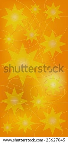 gold gradient background with yellow transparent stars