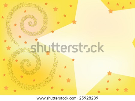 decorative gold gradient colored card in postcard format with a transparent frame for filling with content