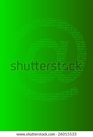  Gradient Background on Stock Photo Green Gradient Background With Binary Code And A Big At