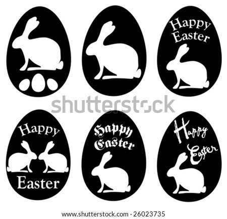 with white easter symbols