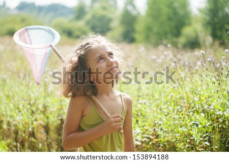 Girl with butterfly net
