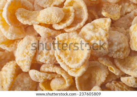 Close up cereal Corn Flakes Background