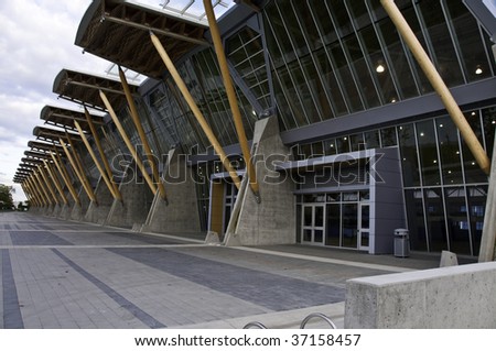 Back entry way for Richmond Olympic oval.
