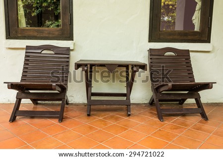 outdoor chair outside room in garden