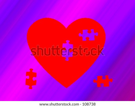 Heart with two missing pieces