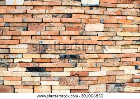 Light orange brick wall surface background texture