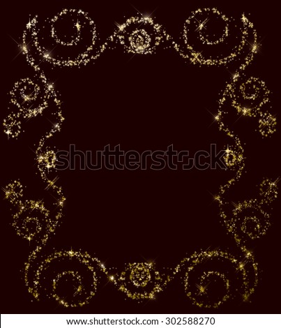 Abstract star and sparkle frame with copy space