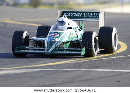 SYDNEY AUSTRALIA-JUNE 2015, Ian Buddery in action driving a 1986 March 86C at the Sydney Retro Speedfest, Sydney Motorsport Park on the 6 & 7 June 2015, in Australia