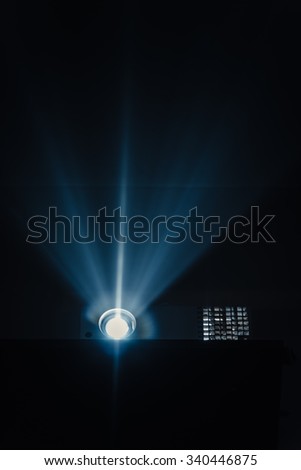Beam of light from a movie projector.