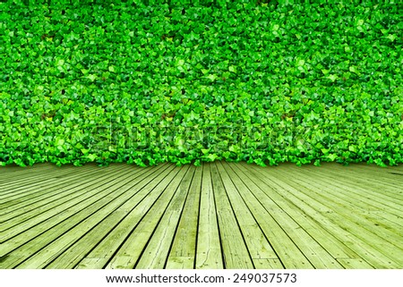 Interior Design with natural, green, leaf wallpaper