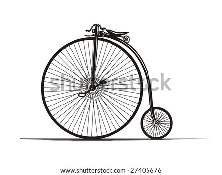  Fashioned Bicycle on Stock Photo   Graphical  Black   White Old Fashioned Bicycle