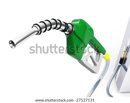 gas pump nozzle. Green Gas Pump Nozzle