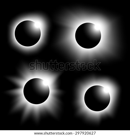 collection of different solar eclipses