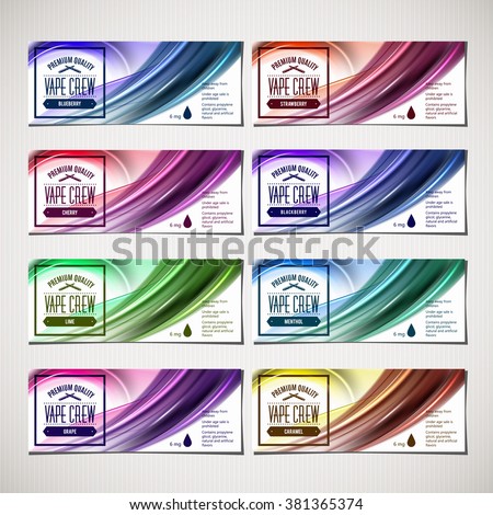 E Liquid Label Template The Label Liquid For Electronic Cigarettes Different Colors For E Liquid Label Template Free