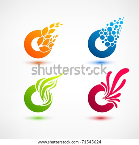 Logo Design Elements on Stock Vector Business Design Elements Icon Set For Print And Web