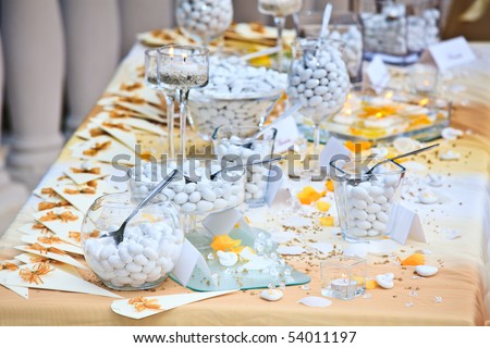 stock photo Wedding buffet with candies and bonbons