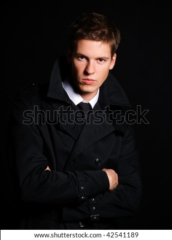Studio shot of a handsome young male model